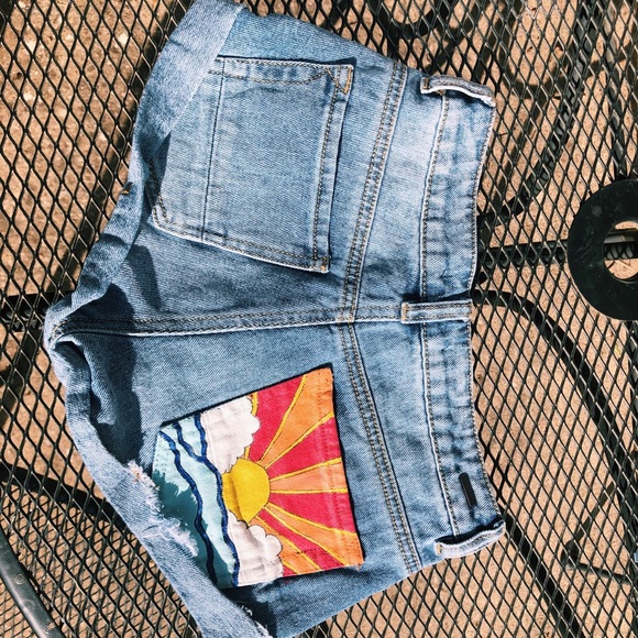 Kendall & Kylie Pants - Kendall and Kylie hand painted shorts